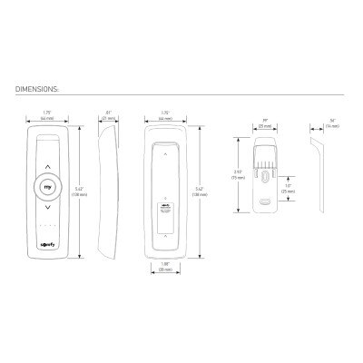 Somfy Situo RTS Pure II Remote, 5 Channel