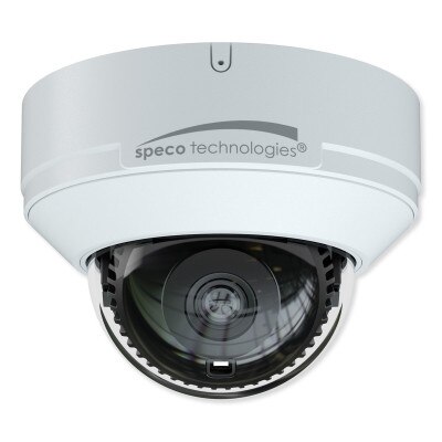 Speco 4MP Vandal Resistant IP Dome Camera with Advanced Analytics, 2.8mm Fixed Lens