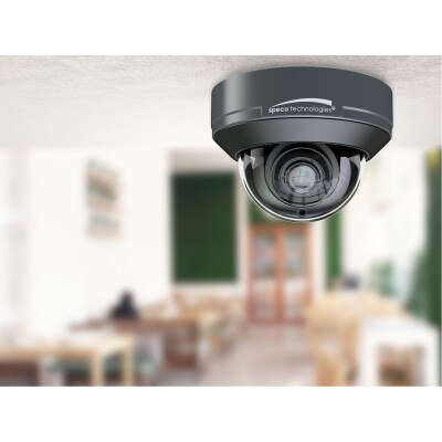 Speco 4MP Intensifier AI IP Dome Camera with Junction Box, 2.8-12mm motorized Lens, NDAA