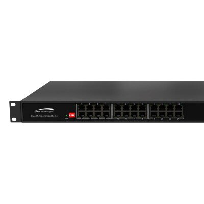 Speco 26-Port Gigabit Switch with 24-PoE Ports and 2 SFP Uplink