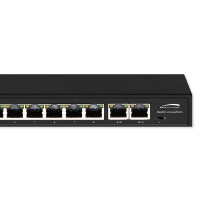 Speco 10-Port Gigabit Network Switch, 8 ports PoE, 2 ports uplink