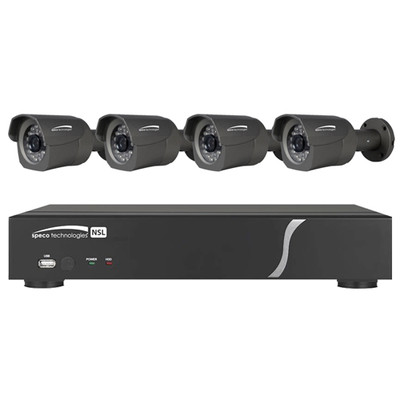 Speco Zip Kit: 8-Channel Network Video Recorder (NVR) & 4 Bullet Cameras