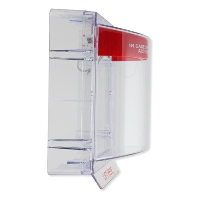 STI Stopper II Fire Alarm Cover with Horn and Clear Spacer, Fire Label (Open Box)