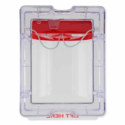 STI Stopper II Fire Alarm Cover with Horn and Clear Spacer, Fire Label (Open Box)