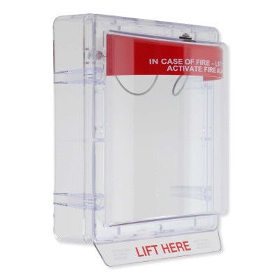 STI Stopper II Fire Alarm Cover With Spacer, Fire Label (Open Box)