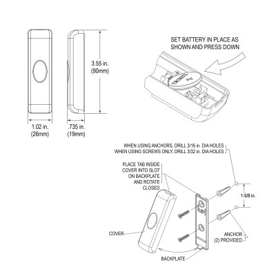 STI Wireless Door Chime Kit with Voice Receiver