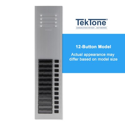 TekTone Vandal-Resistant Entrance Speaker Panel with Buttons and Name Holders