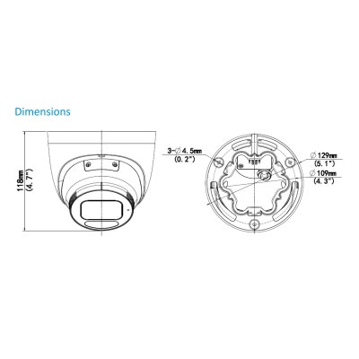 Uniview 8MP HD Eyeball Network Fixed Dome Camera, 2.8mm Lens
