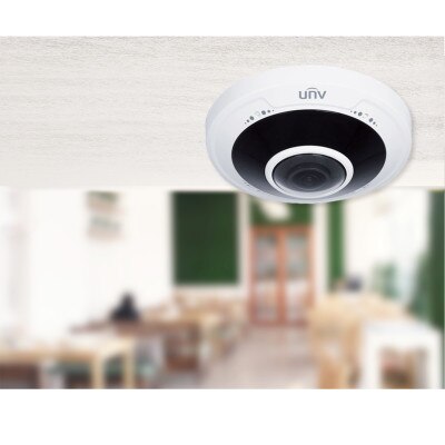 Uniview 5MP Fisheye Fixed Dome Network Camera, 1.4mm Lens