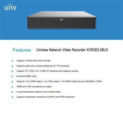 Uniview Digital Video Recorder, 8 Channel