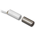 USP Magnetic Mini Contact, 1/4 In. Press Fit, 1/2 In. Gap, White