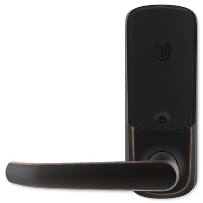 Ultraloq Bluetooth Enabled Fingerprint and Touchscreen Smart Lever Lock, Aged Bronze (Open Box)