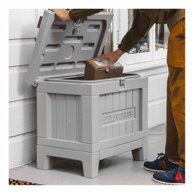 Yale Delivery Box, Kent, with Wi-Fi, Manor Gray