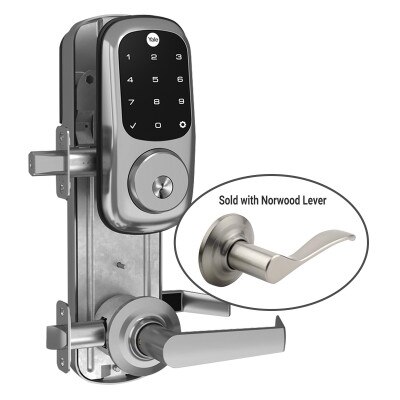 Yale Z-Wave Plus Assure Interconnected Lockset with Touchscreen Deadbolt, Norwood Lever, Left-Handed, Satin Nickel