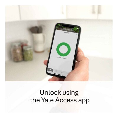 Yale Smart Cabinet Lock, Bluetooth & Wi-Fi, White